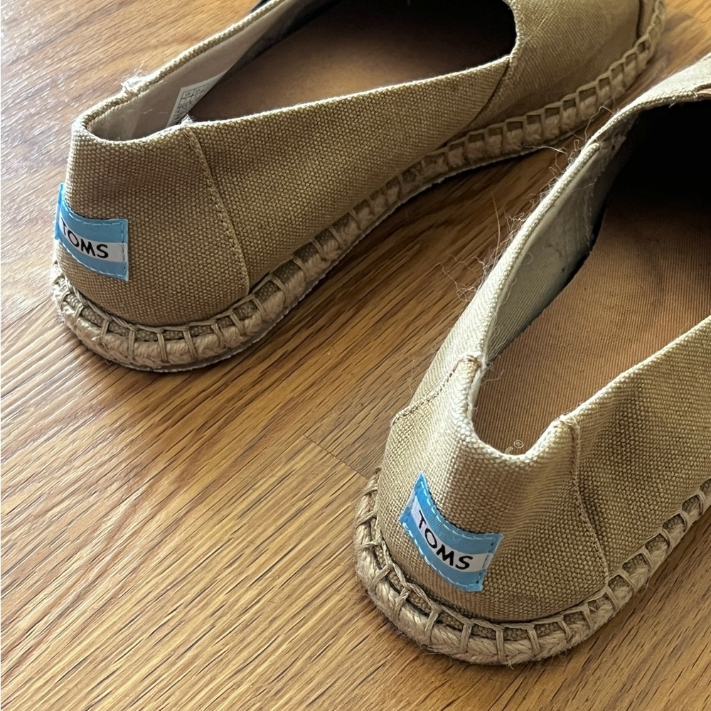 TOMS Alpargata Rope Canvas Slip On Espadrille shoes Mens 7 8.5 M Womens Sand - Picture 5 of 5